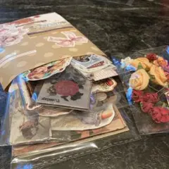 【310枚】コラージュ素材 M11 まとめ売り おすそ分け シール 紙モノ