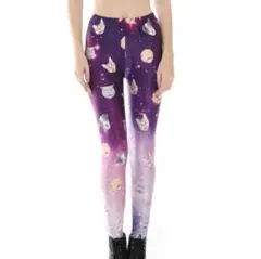 大人気★新品未使用【美脚レギンス◆344】犬猫★宇宙柄　B