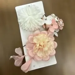 【新品】花飾りセット 和装小物　卒業式　ピンク　白