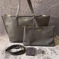 【極美品】サマンサ タバサ デラックス 2WAY バッグ セット ダークグレーのサムネイル
