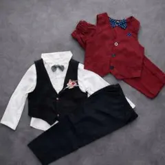 キッズセレモニースーツ　2着セット　フォーマル　タキシード　110 120