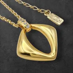 YSL イヴ・サンローラン ラインストーン ネックレス ゴールド