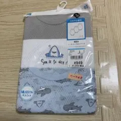 新品ノースリーブメッシュシャーク柄ロンパース 3枚組 80cm