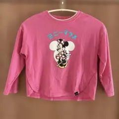 ミニーマウス 長袖Tシャツ ピンク サイズ120