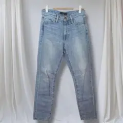 AZUL デニムパンツ ストレート 色落ち 綿100 XS 美脚 春