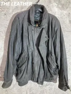 ☘️THE LEATHER レザー ジップアップジャケット　ヴィンテージ　メンズ