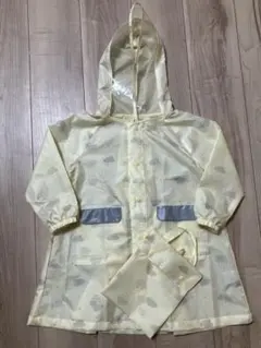 美品★キッズレインコート 100cm イエロー 雲と星柄
