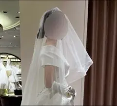 (新婦様におすすめ) ウェディングベール ホワイト コーム付き