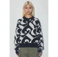 LAGUA GEM スワールパターン ポロニット