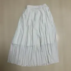 ユニクロ　UNIQLO ロングスカート　ホワイト　白系　プリーツスカート　xs