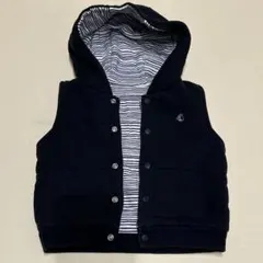 最終値下げ ネイビー フード付き ベビーベスト
