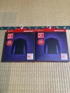 【未開封】UNIQLO HEATTECH 超極暖 ブラック L 2個セット