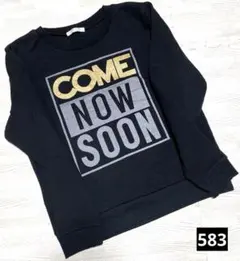 PARK GIRL 黒トレーナー COME NOW SOON