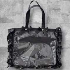 で*ら様 ザッカマート A3 フリルトート 痛ば 痛バッグ ブラック 黒 5周年