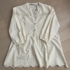 アイボリー 7分袖 チュニック