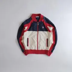 m*1様 80sレアFILA ジップアップジャケット ネイビー/レッド/アイボリ