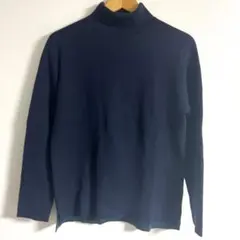Green Label Relaxing タートルネック ニット S【ネイビー】