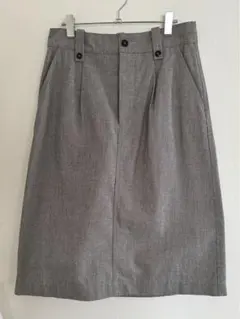 MHL マーガレットハウエル コットンリネン スカート 千鳥格子