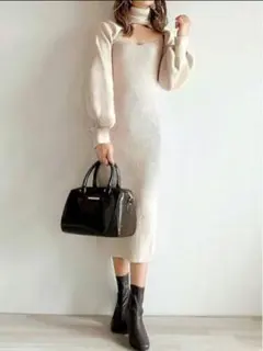 GRL サイドスリットニットワンピース[rut668]5