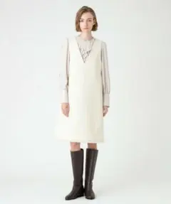 新品未使用　ルルウィルビー　ツイードジャンスカ　オフホワイト　アルアバイル