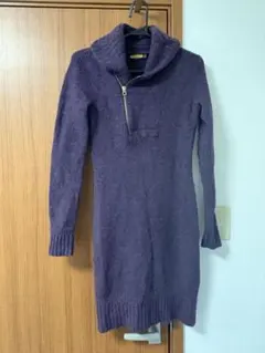 RUGBY パープル ニットワンピース XS