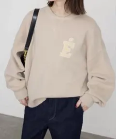 2024 SLOBE IENA WEB限定　サガラ刺繍スウェットライクニット