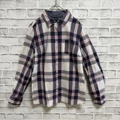 トミーヒルフィガー　チェック　長袖シャツ　ブラウス　M