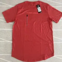 新品・未使用／ヒートギア／半袖／メンズLサイズ／アンダーアーマー／赤／レッド