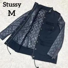 STUSSY ステューシー ライナー付きキルティング切り替えジャケット ネイビーのサムネイル