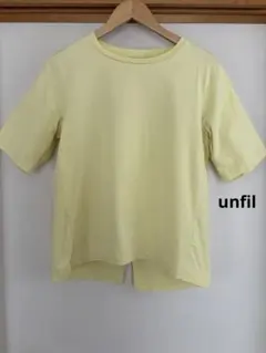 【unfil 】オーガニックコットン バックスリット Tシャツ イエロー系のサムネイル
