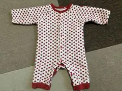 ハート柄 ロンパース カバーオール 80 キルト