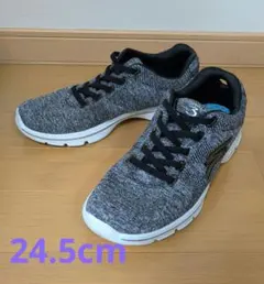 Skechers スケッチャーズ　グレー/ブラック スニーカー　24.5