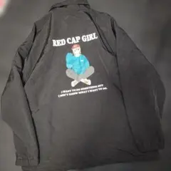 RED CAP GIRL ブラックナイロンジャケットLユニセックス
