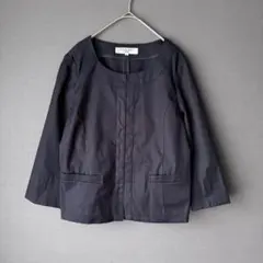 NATURAL BEAUTY BASIC ノーカラージャケット M 通勤服 春夏のサムネイル