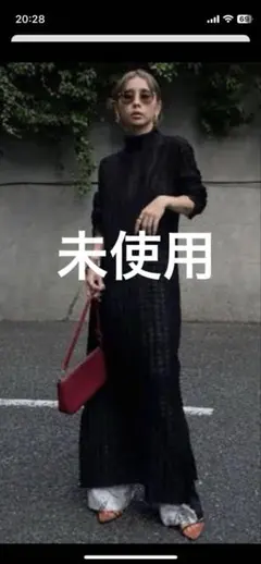 PLAID SHEER TURTLE KNIT DRESS