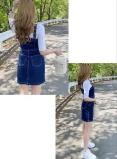 ベルト付きミニジャンバースカート