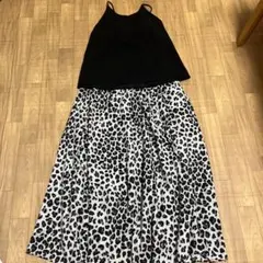 レオパード柄ロングスカート