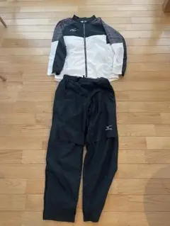 Mizuno ジャージ上下セット ホワイト/ブラック