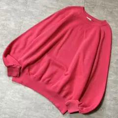 80s usa製 BASSETT WALKER ラグラン スウェット ピンク