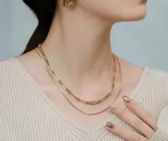 【値下げ】ネックレス 2点セット（金属アレルギー対応・サージカルステンレス）