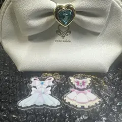 一番くじ　ふたりはプリキュア衣装チャーム　A賞コスチュームビジューポーチホワイト