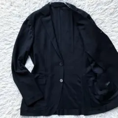 【極美品 近年 リネン混 XL】バーニーズニューヨーク　テーラードジャケット　黒のサムネイル