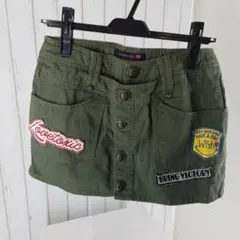 ラブトキシック　カーキ色　綿　レディース　キュロット　アースカラー　ミニスカート