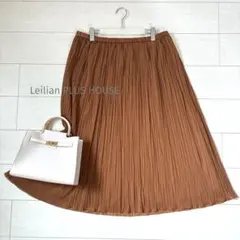 レリアンプラスハウス ワッシャープリーツスカート 15＋大きいサイズ XXLのサムネイル
