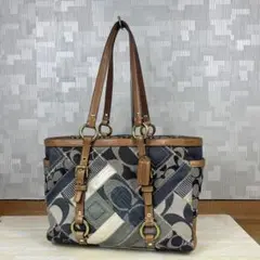 希少美品 コーチ coach パッチワーク シグネチャー y2k ターンロック