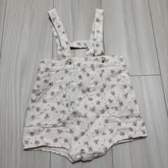 花柄　ロンパース　サロペット
