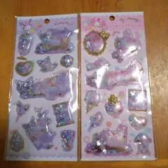 Kuromi & My Melody キラキラカプセルシール2シートセット