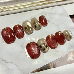 209.現品 ネイルチップ フラッシュマグネット ハートホロ 個人ベリーショート