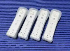 wiiリモコン（白）カバー付き4本 除菌/清掃/動作確認済みセット