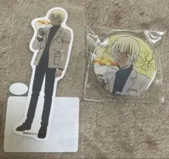 名探偵コナン 安室 花束 トムス ステッカー アクリルバッジ